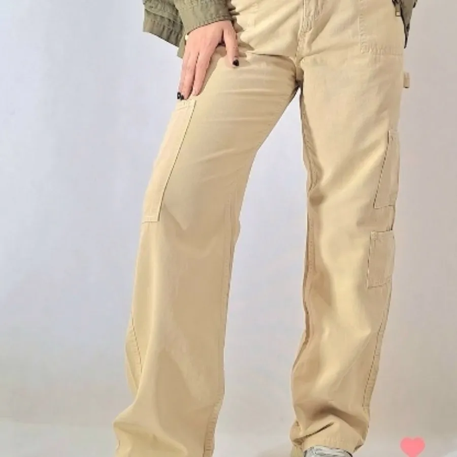 شلوارکارگو کرم سایز 42 44