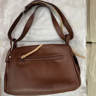 کیف قهوه ای چرم مصنوعی