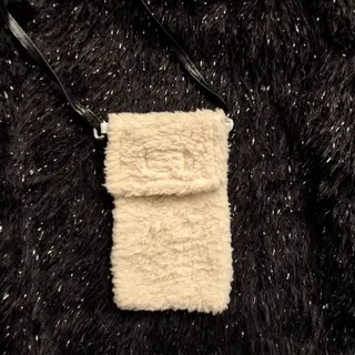 کیف پشمی دخترانه رنگ شیری