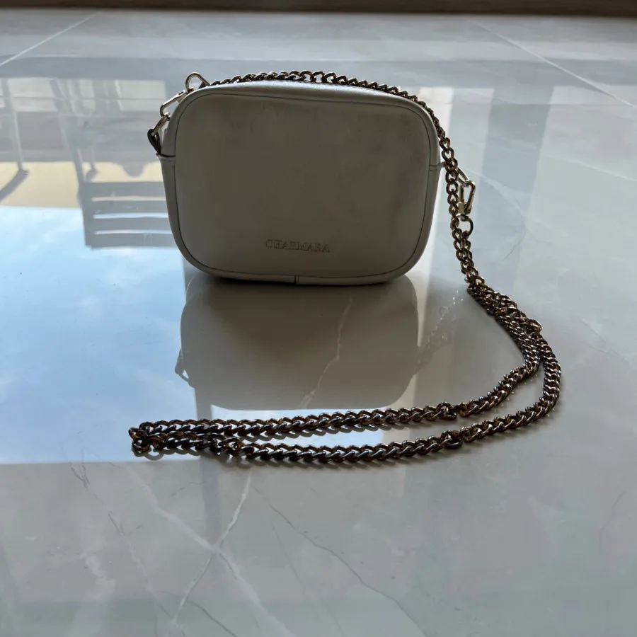 کیف سفید چرم آرا