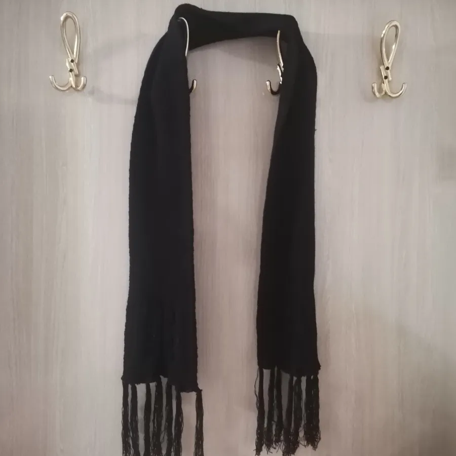 شال مشکی مردانه بلند ساده