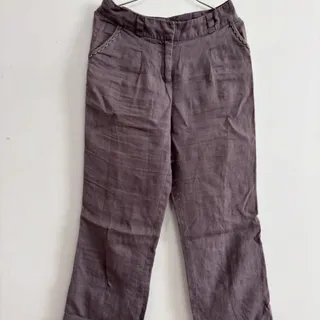 شلوار لینن بنفش ناز