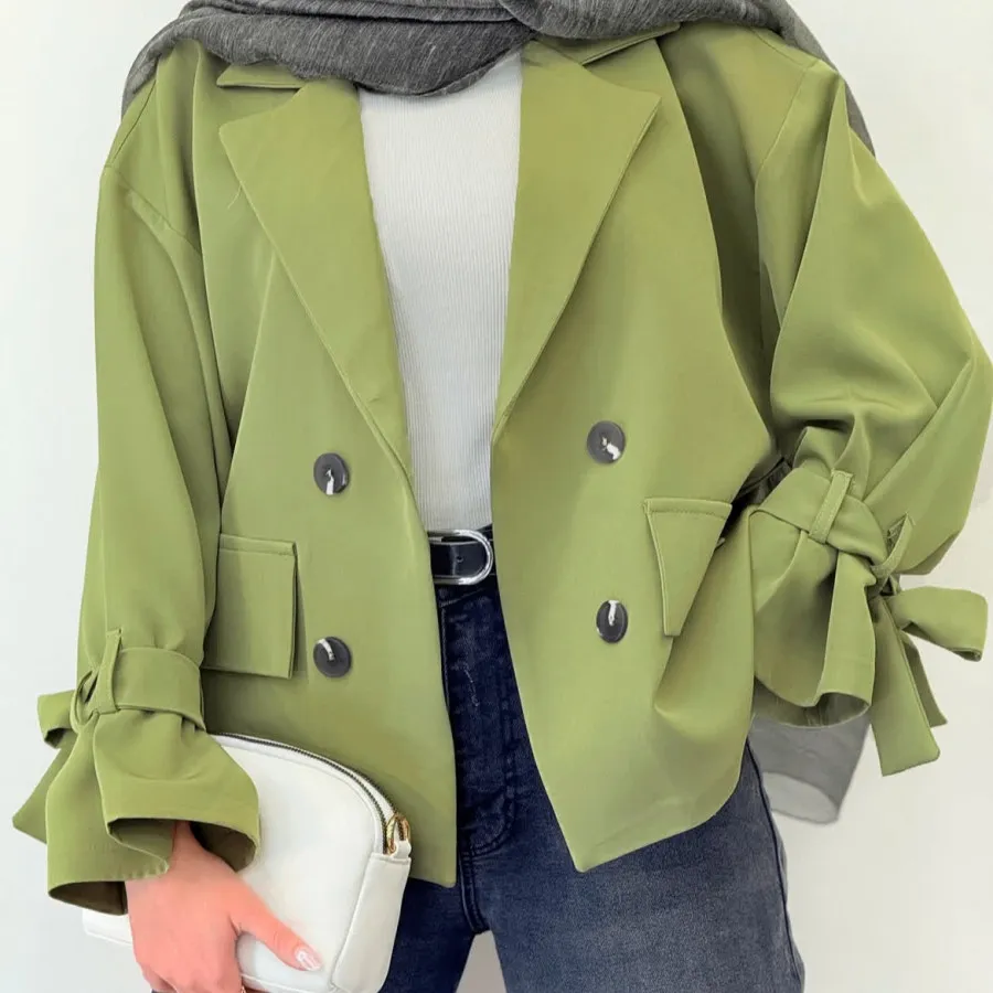 مانتو آستین پفی