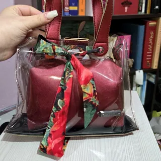 کیف مجلسی آکواریومی زرشکی