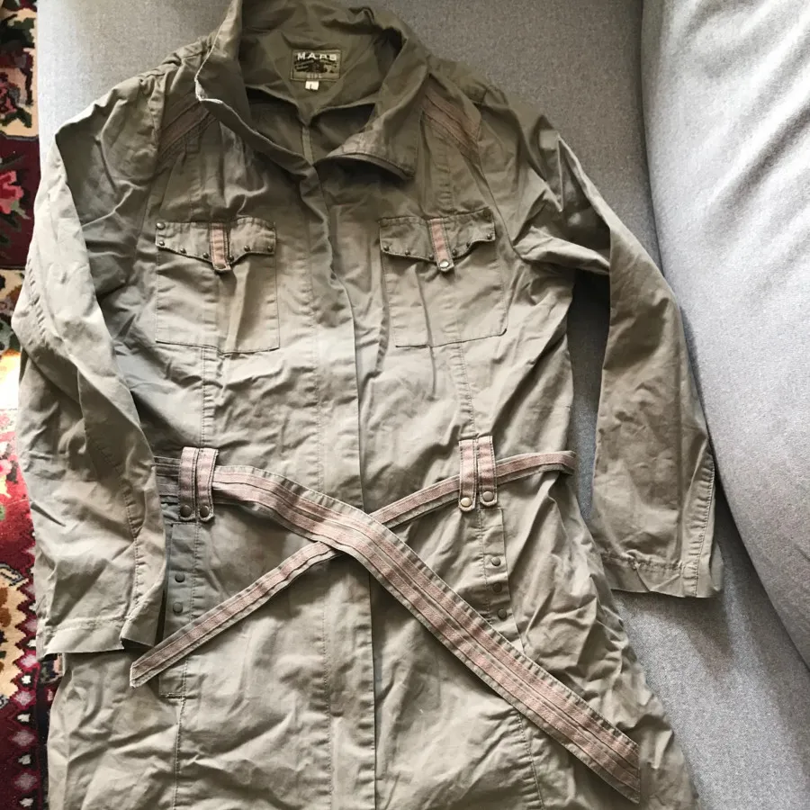 مانتو کت کتان یشمی زیپدار