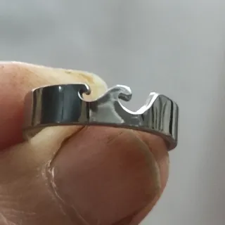 انگشتر موج استیل رنگ ثابت