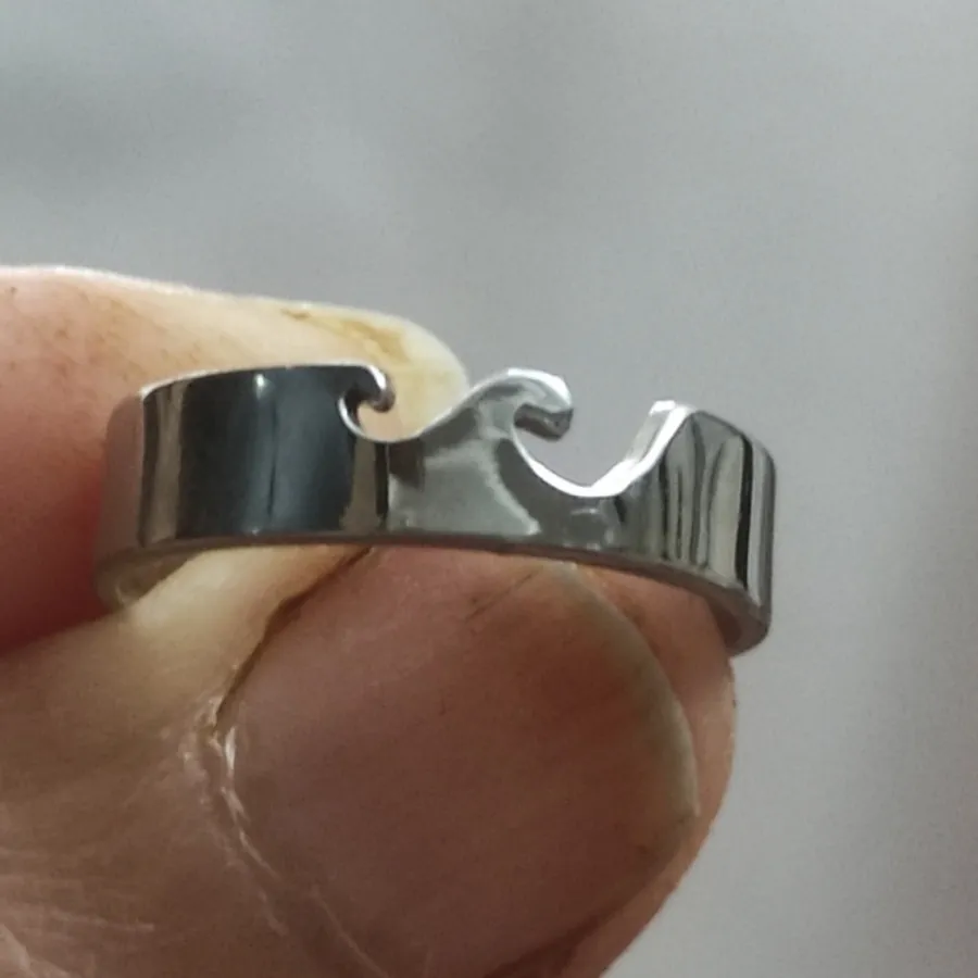 انگشتر موج استیل رنگ ثابت