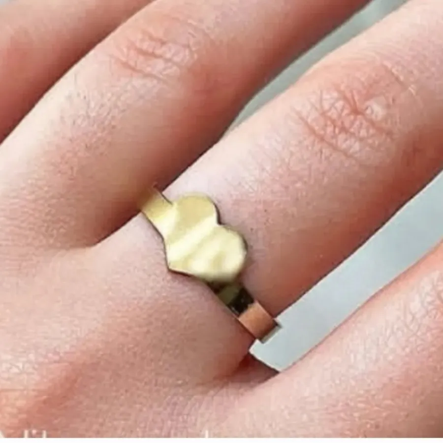 انگشتر قلب استیل رنگ ثابت