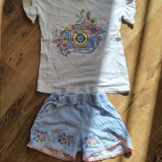 ست تیشرت و شلوارک دختران