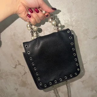 کیف مجلسی چرم مرواریدی