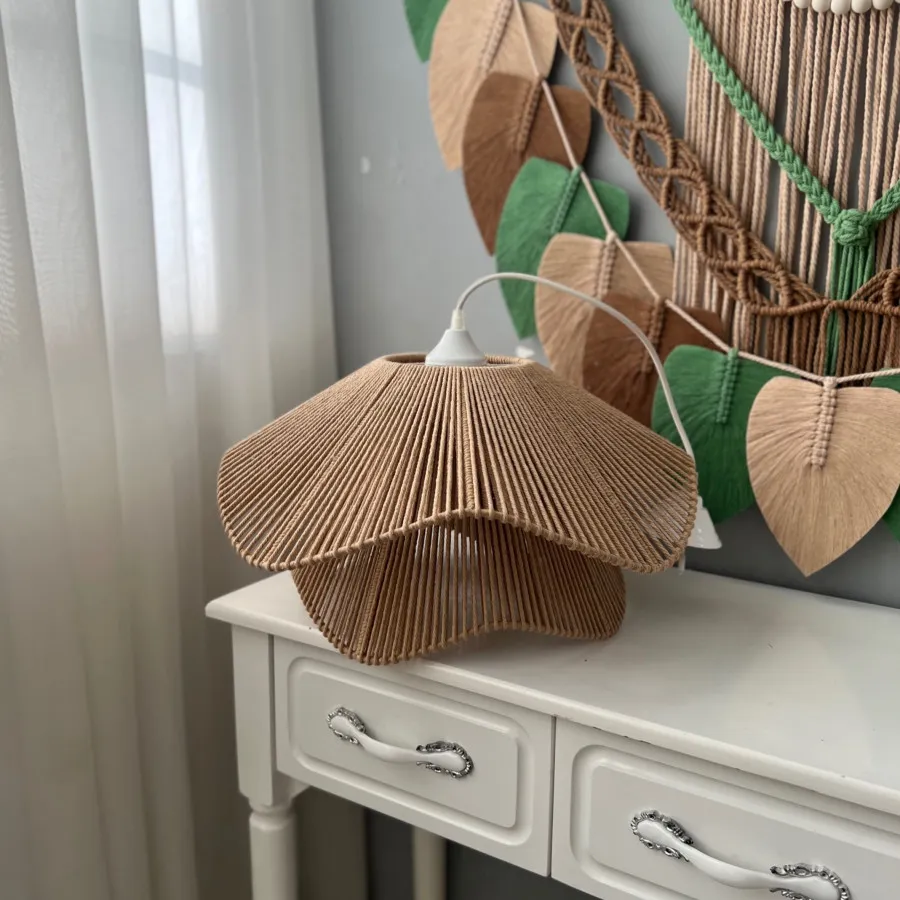 لوستر دوطبقه مکرومه