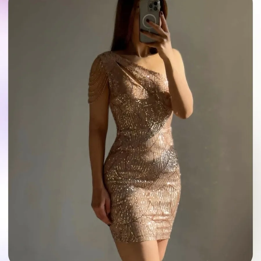 پیراهن مجلسی مسی/صورتی