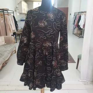 مانتو پیراهنی گلدوزی