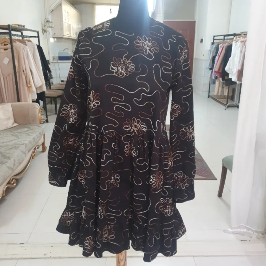 مانتو پیراهنی گلدوزی