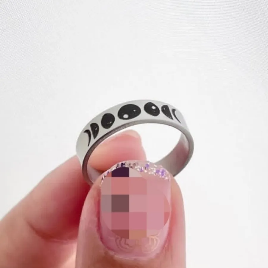 انگشتر ماه،استیل رنگ ثابت