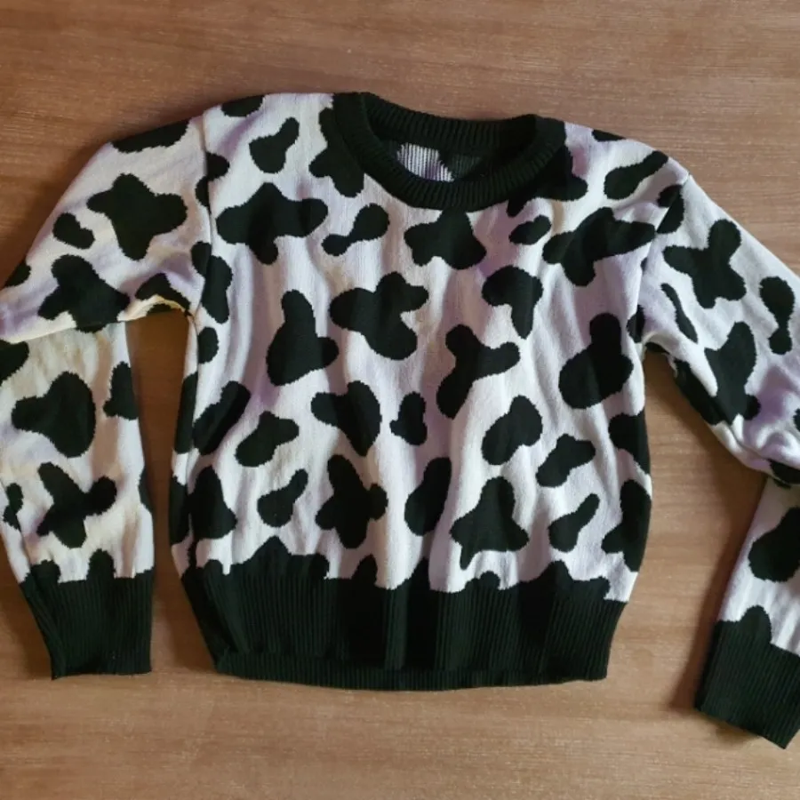 بلوز بافت پلنگی نیم کراپ