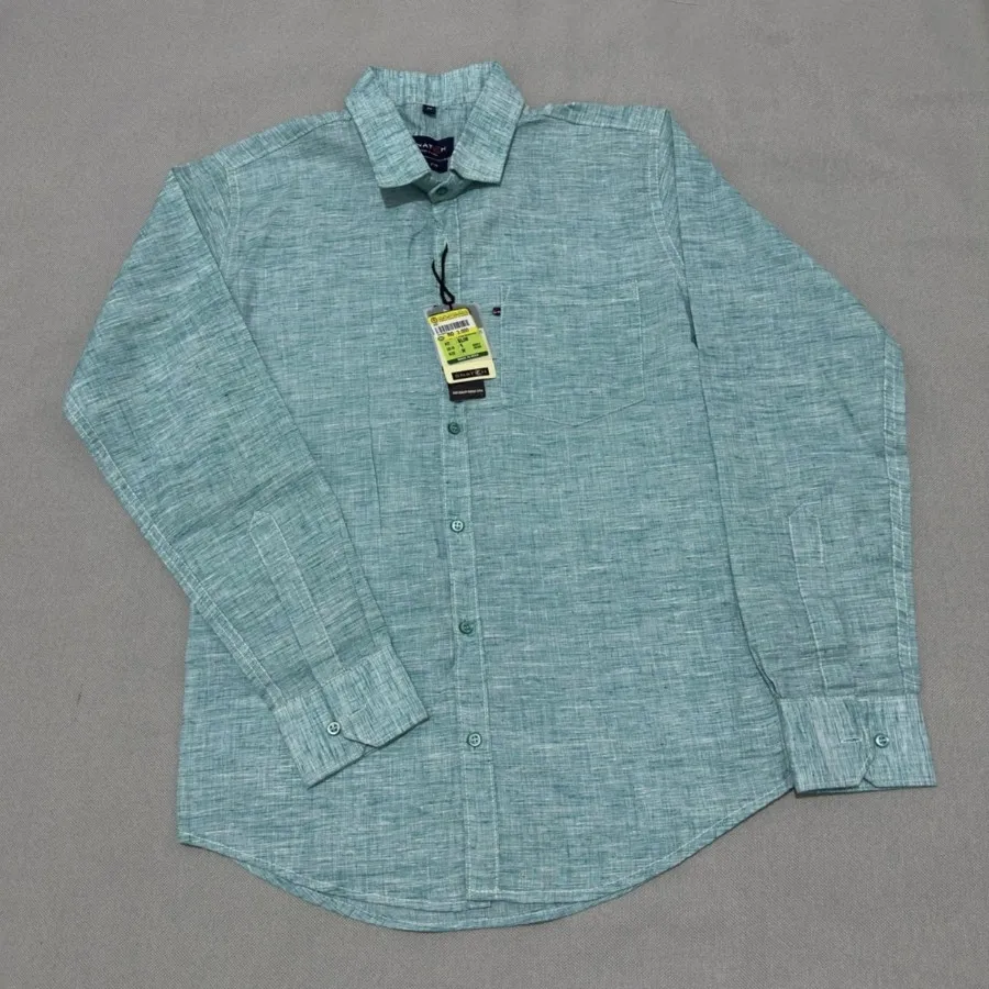 پیراهن لینن تگ دار