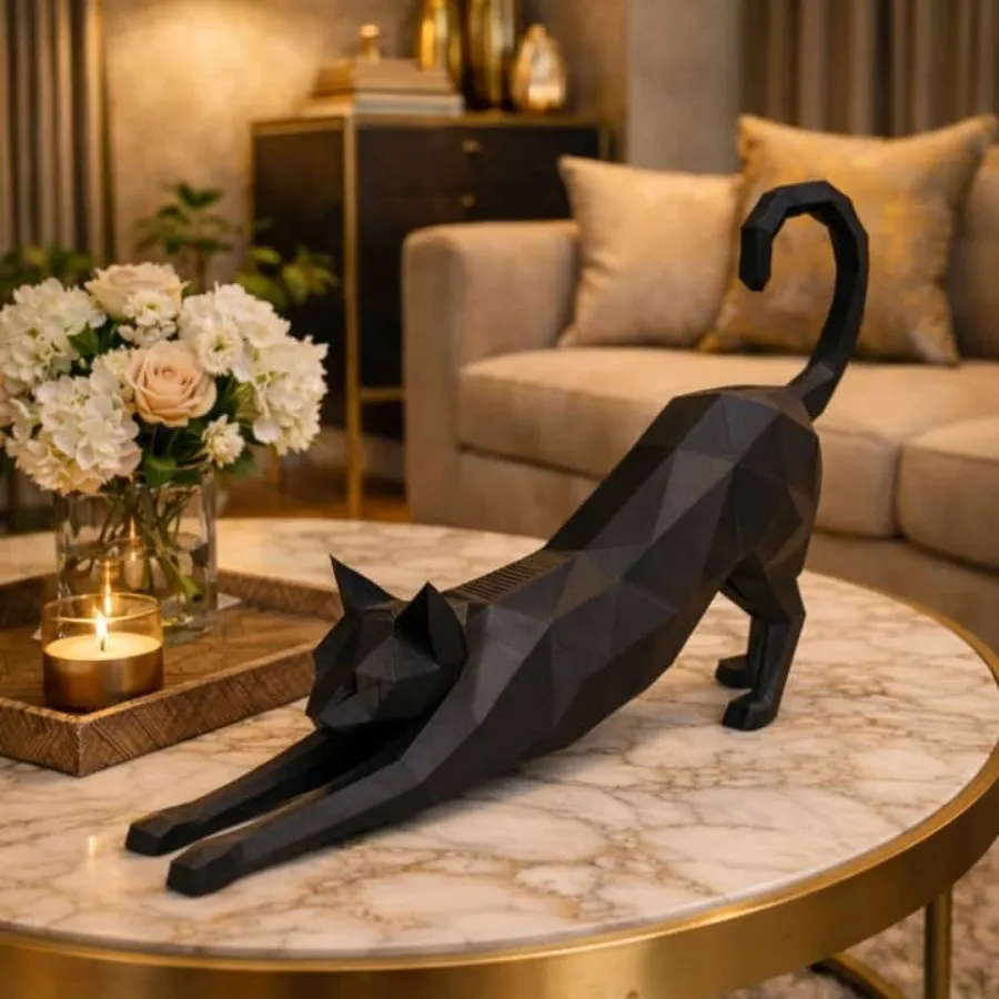 مجسمه گربه لوپولی دکوری