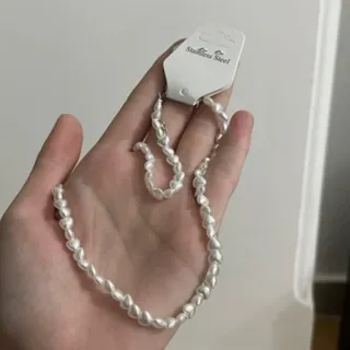 گردنبند مروارید قلبی