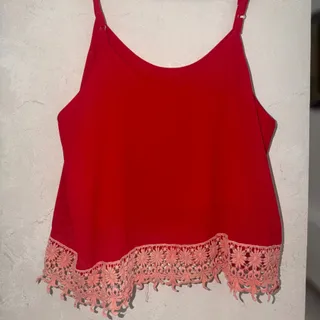 تاپ خارجی قرمز رنگ