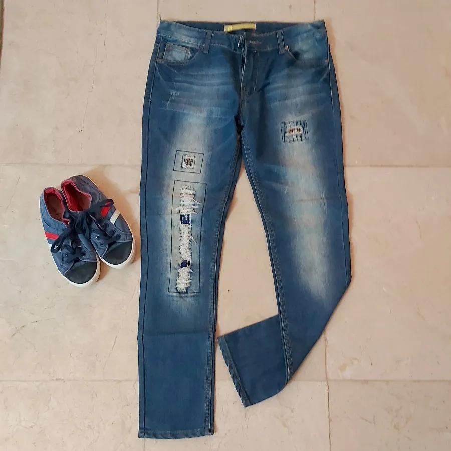 شلوار لی زاپدار