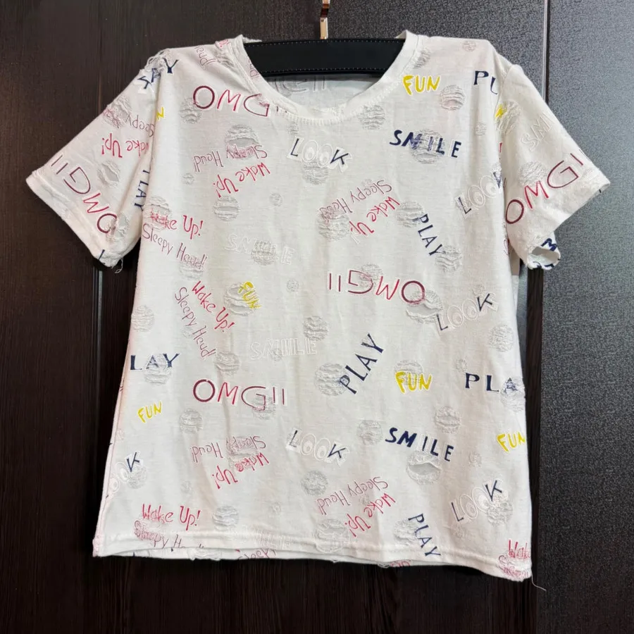 تیشرت خارجی نخی کاملا نو