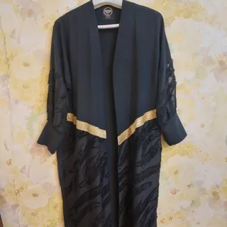 مانتو مشکی طلایی مجلسی