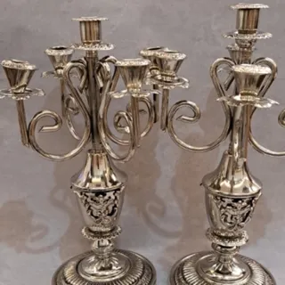 جفت شمعدان تمیز سالم