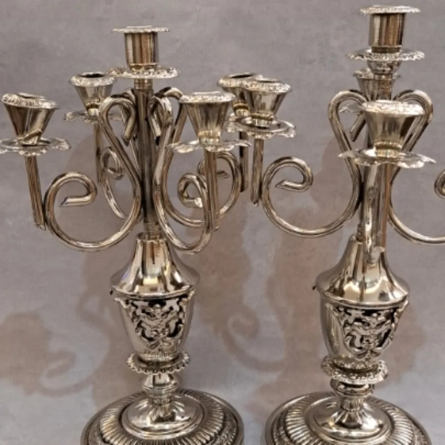 جفت شمعدان تمیز سالم