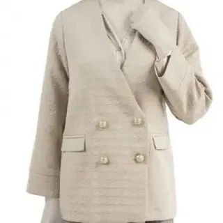 مانتو ژاکارد کرم رنگ