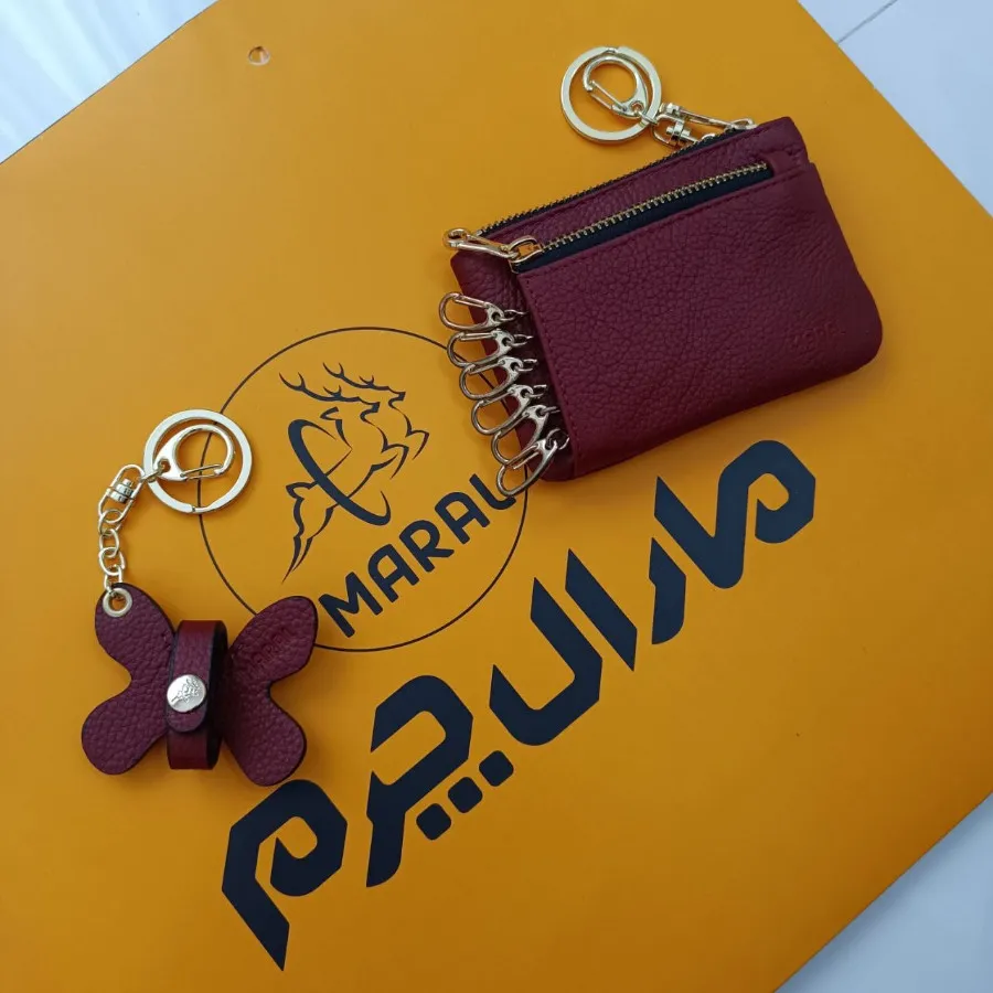 جاکلیدی جاسویچی چرم مارال