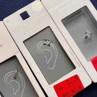 گوشواره ایرکاف نقره نگینی