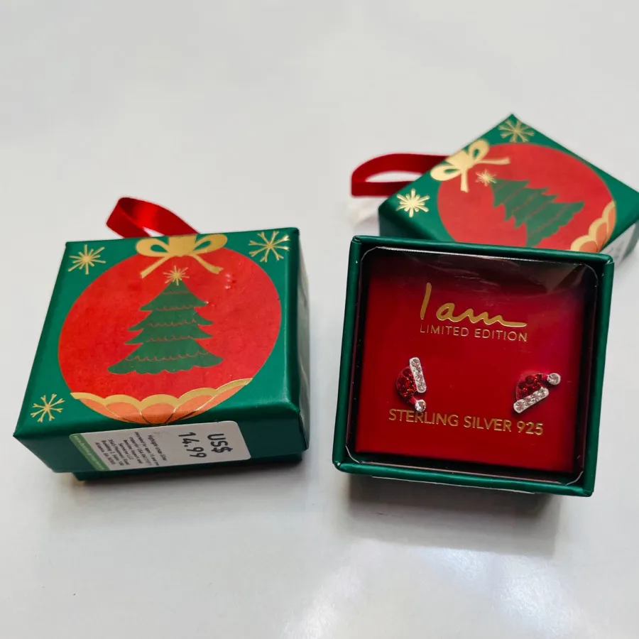 گوشواره نقره پکدار i am