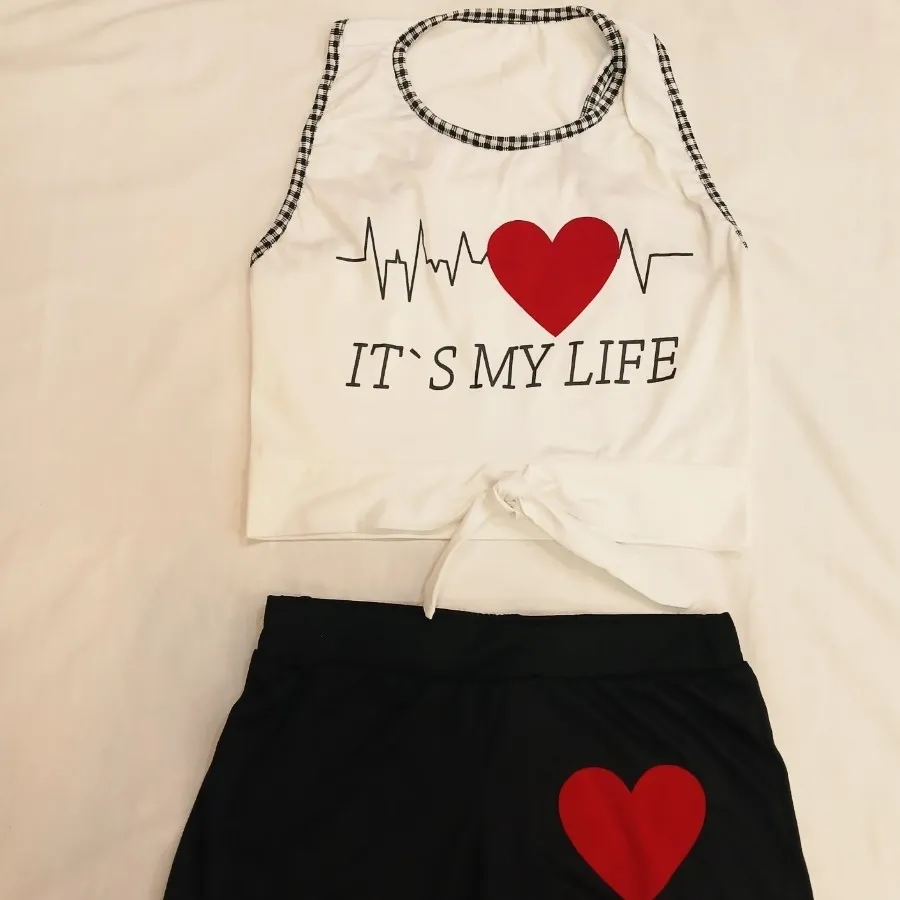 تاپ و شلوارک کمر گره ای