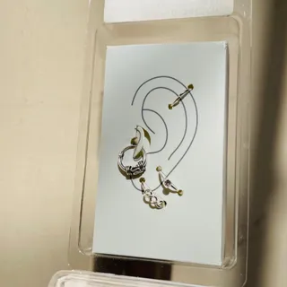 حلقه گوشنقره برندiamپکدار