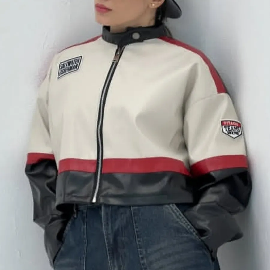 کت کراپ چرم