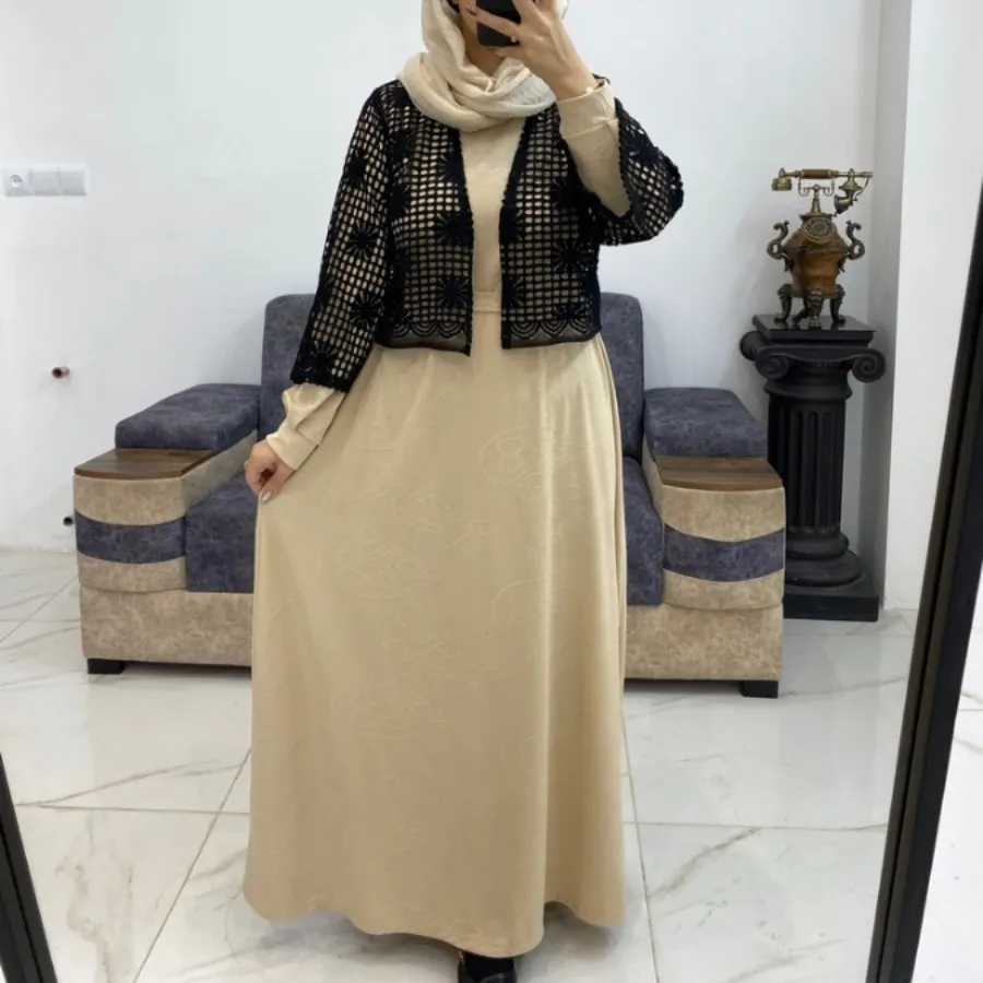 پیراهن بلند با رویه کراپ