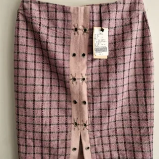 دامن کوتاه پشمی آستردار