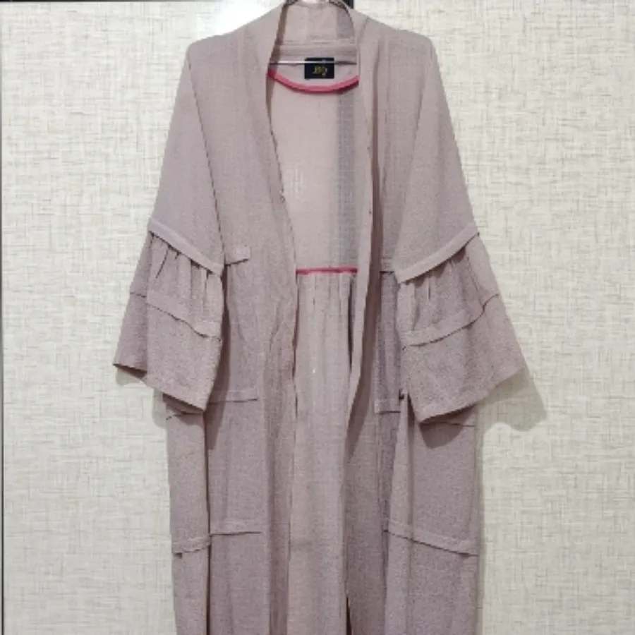 مانتو عبایی صورتی چرک