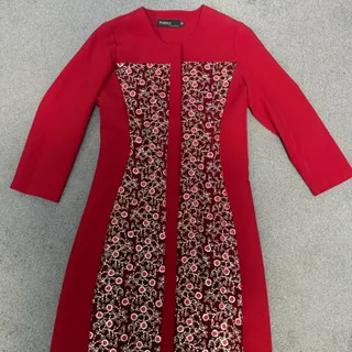 مانتوی مزونی زرشکی