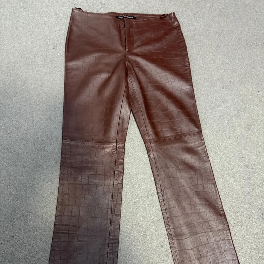 شلوار چرم اصل رنگ قهوه ای