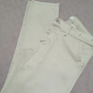 شلوار کتان کرمی مردانه