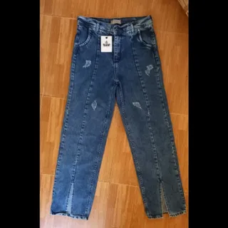 شلوار جین دمپا چاکدار