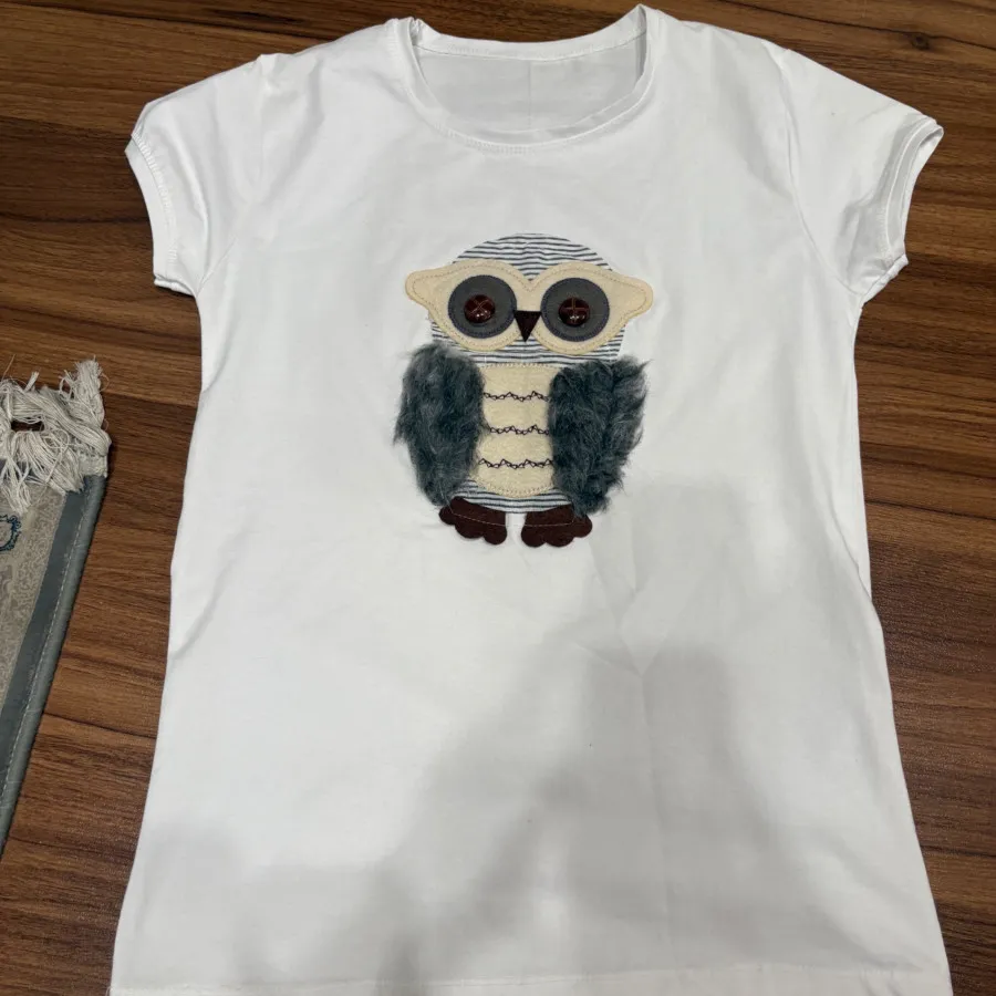 تیشرت سفید جغدی