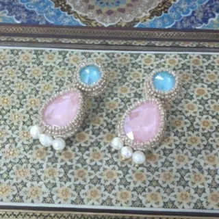 گوشواره دست ساز جواهری