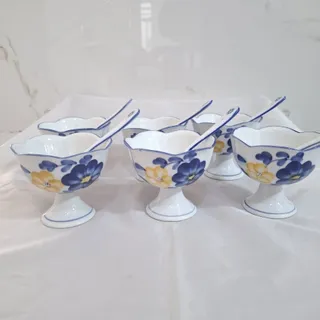 ظرف بستنی خوری گل پنبه ای