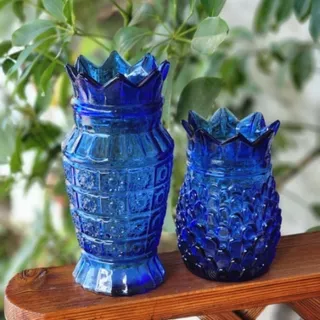 گلدون آبی رنگ ثابت