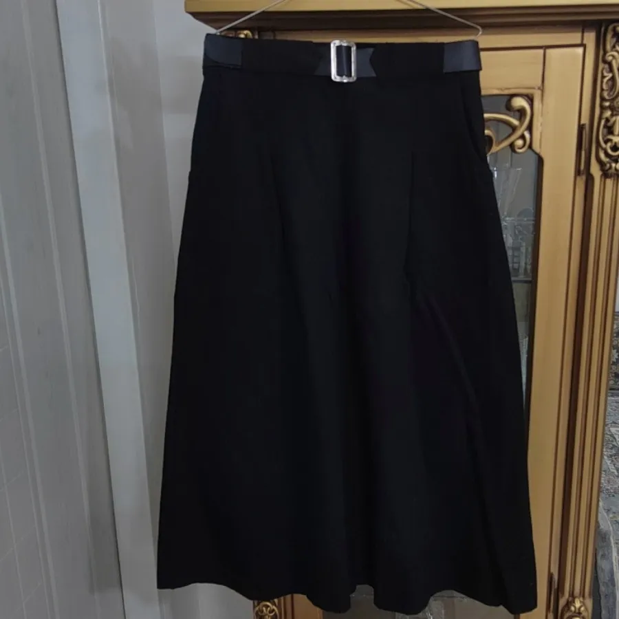 دامن کتان مشکی