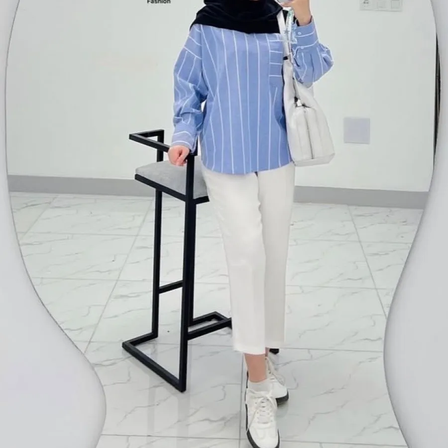 شلوار مام سفید