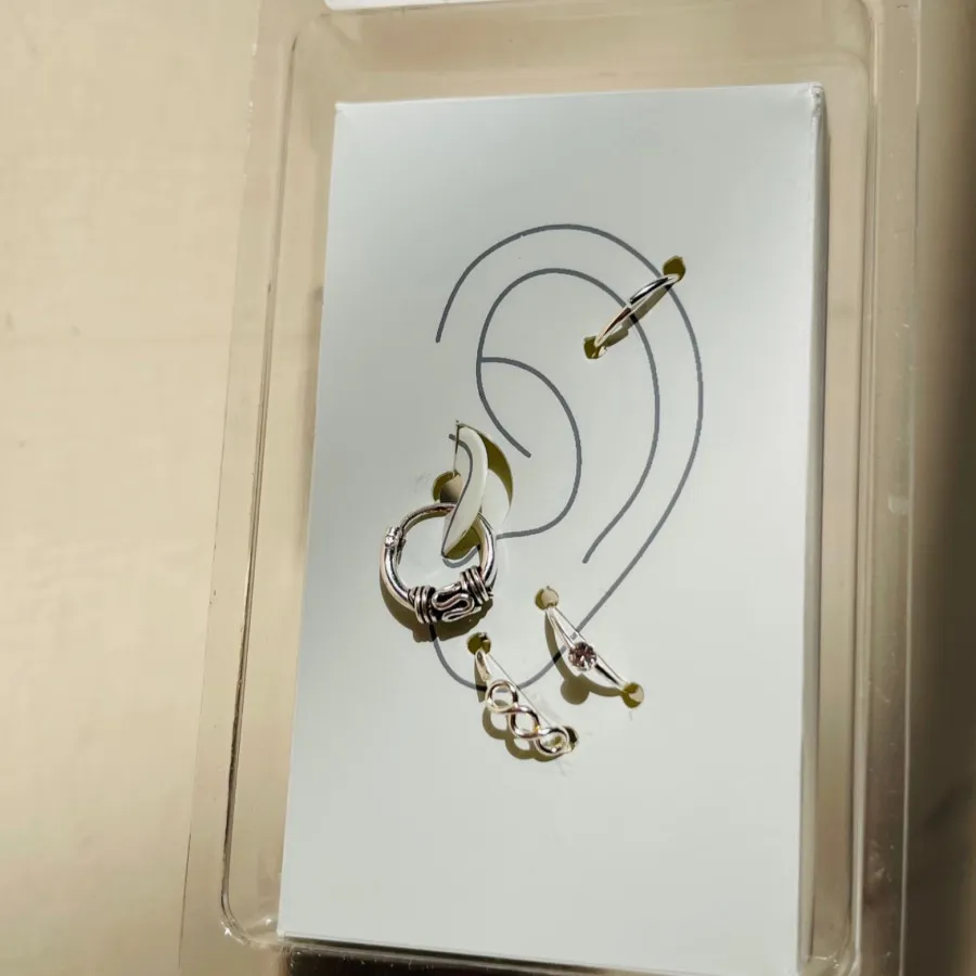 پک حلقه گوش نقره i am